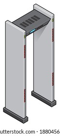 An Airport Security / Metal Detector Scanner Arch.