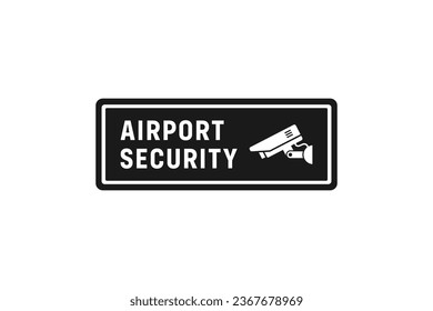Airport security sign or Airport security symbol vector isolated. Best Airport security sign for apps, websites, print design, and more about Airport CCTV.