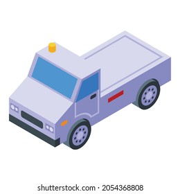 Airport service van icon. Isometric of Airport service van vector icon for web design isolated on white background