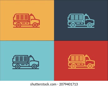 Airport Service Van Logo Template, Simple Flat Icon Of van,vehicle,airport