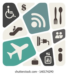 Airport services abstract background