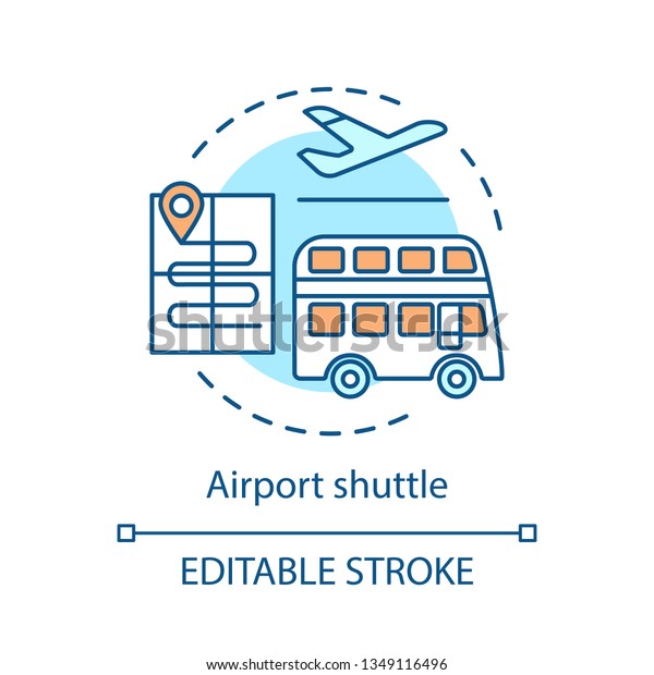 Airport Shuttle Concept Icon Door Door Stock Vector Royalty Free