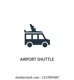 airport shuttle creative icon. Simple element illustration. airport shuttle concept symbol design from Hotel collection. Can be used for web and mobile.