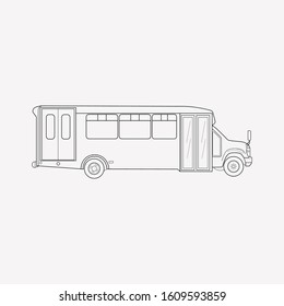 Airport shuttle icon line element. Vector illustration of airport shuttle icon line isolated on clean background for your web mobile app logo design.