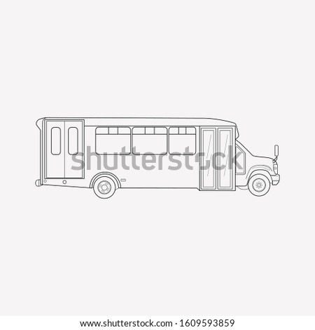 Airport shuttle icon line element. Vector illustration of airport shuttle icon line isolated on clean background for your web mobile app logo design.