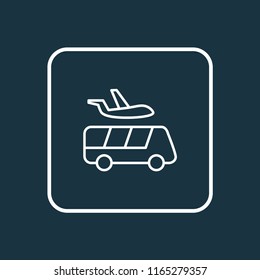 Airport shuttle icon line symbol. Premium quality isolated transportation element in trendy style.