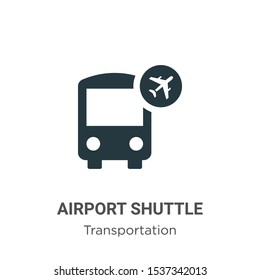 Airport shuttle vector icon on white background. Flat vector airport shuttle icon symbol sign from modern transportation collection for mobile concept and web apps design.