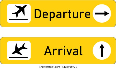 Airport Sign Departure Stock Vector (Royalty Free) 1138916921 ...