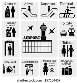 Airport Check in Sign Stock Illustrations, Images & Vectors | Shutterstock