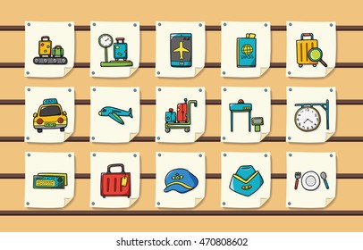 Airport sign icons set,eps10