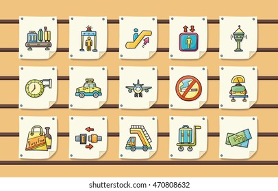 Airport sign icons set,eps10