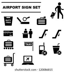 airport sign set