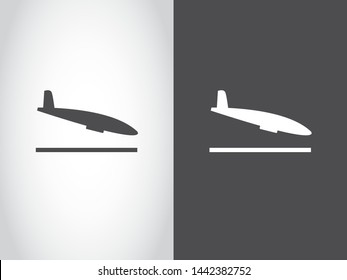 Airport Sign Symbol Icon Terminal Arrival Black White