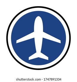 airport sign, traffic sign on the roadside