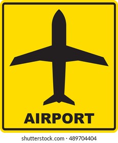 Airport sign, vector.