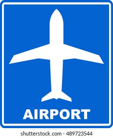 Airport sign, vector.