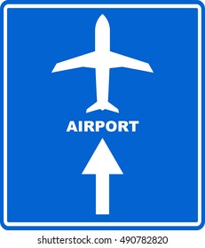Airport sign, vector.