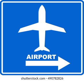 Airport sign, vector.