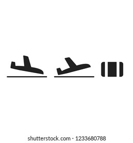 Airport Sign Vector Illustrator Icon Set