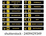 Airport signs stock illustration. Vector design.