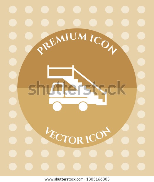 Airport Stair Truck Icon for Web, Applications,\
Software & Graphic\
Designs.