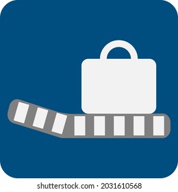 Airport suitcase, illustration, vector, on a white background.