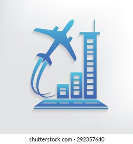 Airport symbol design,clean vector