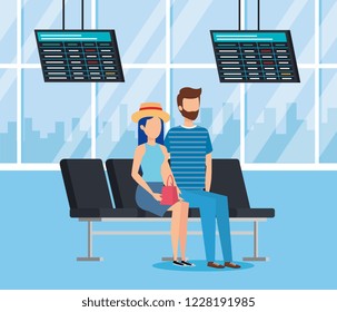 Airport terminal bench design