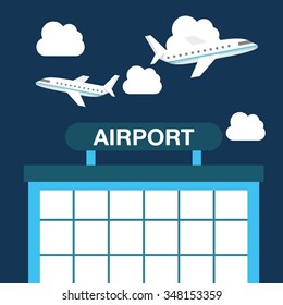 airport terminal design, vector illustration eps10 graphic 