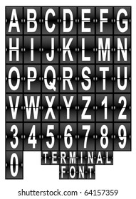 Airport Terminal Display Font Set