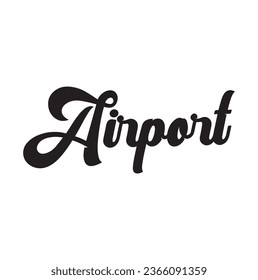airport text on white background.