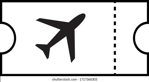 Airport ticket icon. Vector illustration