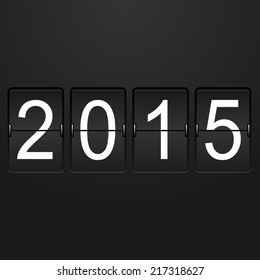 Airport Time Table with numbers 2015 in style new year for design. vector illustrations