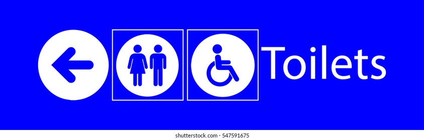 Airport toilets icon, vector illustration