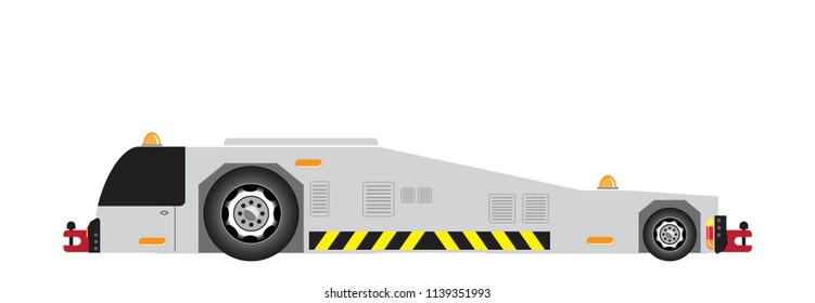 Airport tow truck vector