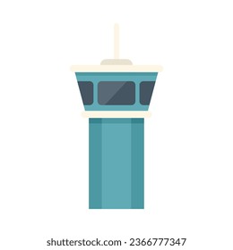 Icono de torre del aeropuerto vector plano. Vuelo en avión. Viaje aislado