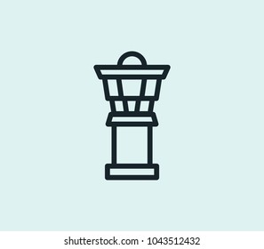 Airport tower icon line isolated on clean background. Airport tower icon concept drawing icon line in modern style. Vector illustration for your web site mobile logo app UI design.