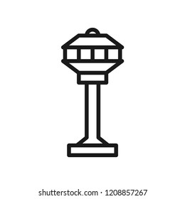 Airport tower icon. Simple flat design. Isolate on white background.