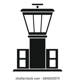 Airport tower icon. Simple illustration of airport tower vector icon for web design isolated on white background