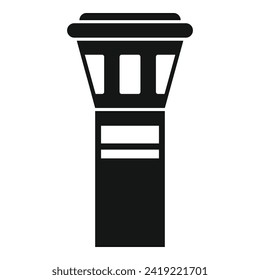 Airport tower icon simple vector. Inside aero relax. Seat traveler air
