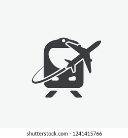Airport Train Shuttle Vector Icon