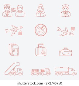 Airport and travel icons