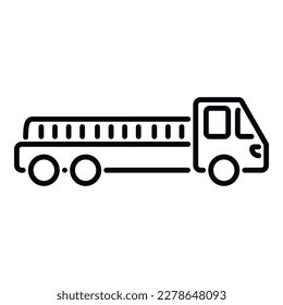 Airport truck icon outline vector. Transfer luggage. Travel terminal