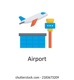 Airport vector flat Icon Design illustration. Miscellaneous Symbol on White background EPS 10 File