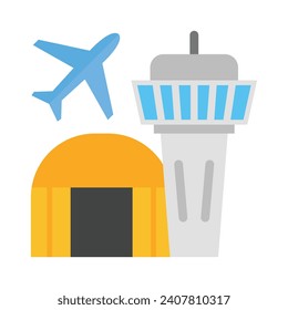 Airport Vector Flat Icon For Personal And Commercial Use.
