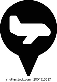 airport vector glyph flat icon