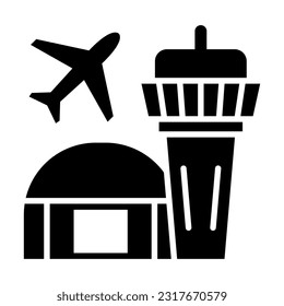Airport Vector Glyph Icon For Personal And Commercial Use.
