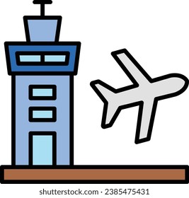 Airport-Vektorsymbol. Kann für Druck-, Mobil- und Web-Anwendungen verwendet werden.