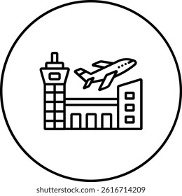 Airport vector icon. Can be used for printing, mobile and web applications.