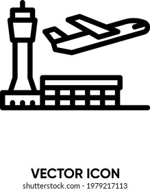 Airport vector icon. Modern, simple flat vector illustration for website or mobile app. Airport symbol, logo illustration. Pixel perfect vector graphics